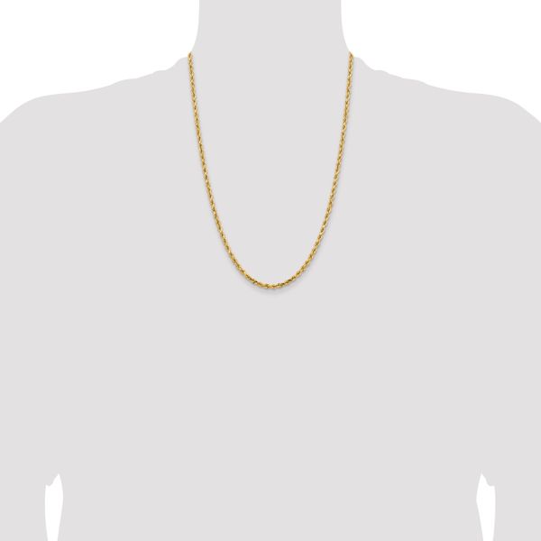 Leslie's 14K 3.75mm Diamond-Cut Rope Chain - Image 4