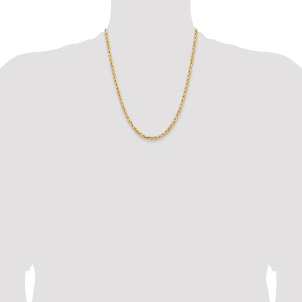 Leslie's 14K 4.25mm Diamond-Cut Rope Chain - Image 4