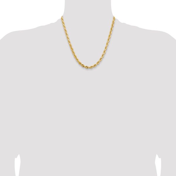 Leslie's 14K 5.5mm Diamond-Cut Rope Chain - Image 4