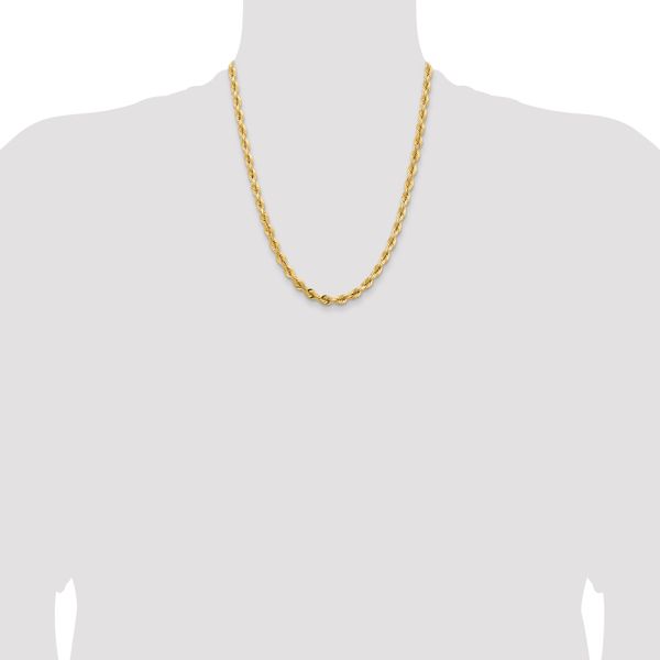 Leslie's 14K 5.5mm Diamond-Cut Rope Chain - Image 4