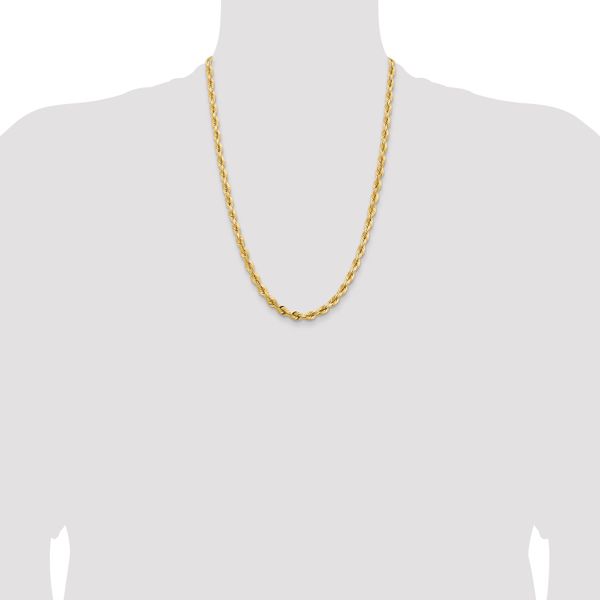 Leslie's 14K 5.5mm Diamond-Cut Rope Chain - Image 4