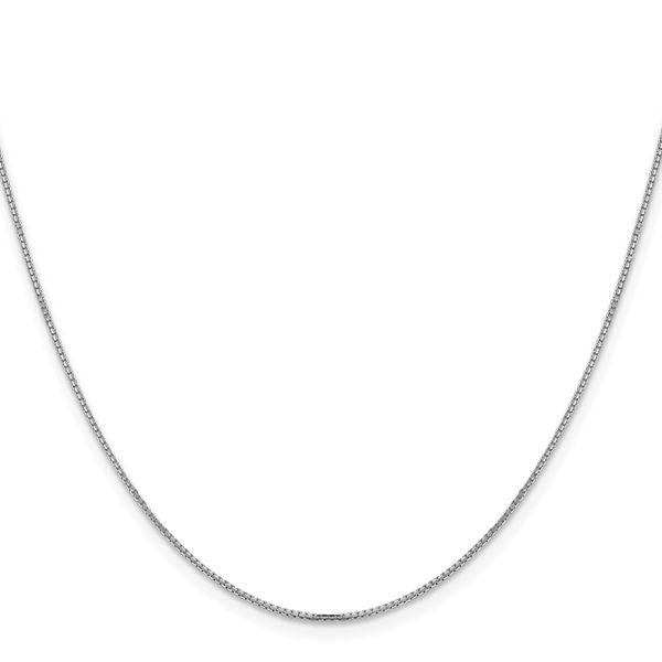 Leslie's 14K White Gold 1mm Concave Box Chain - Image 2