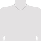 Leslie's 14K White Gold 1mm Concave Box Chain - Image 4