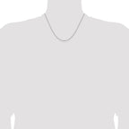 Leslie's 14K White Gold 1mm Concave Box Chain - Image 4