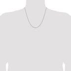 Leslie's 14K White Gold 1mm Concave Box Chain - Image 4