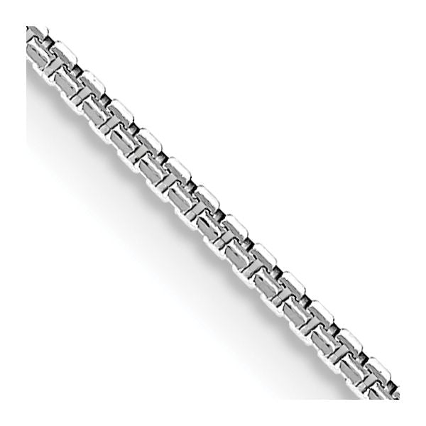 Leslie's 14K White Gold 1mm Concave Box Chain