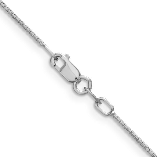 Leslie's 14K White Gold 1mm Concave Box Chain - Image 3