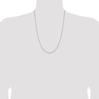 Leslie's 14K White Gold 1mm Concave Box Chain - Image 4