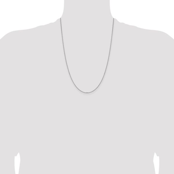 Leslie's 14K White Gold 1mm Concave Box Chain - Image 4