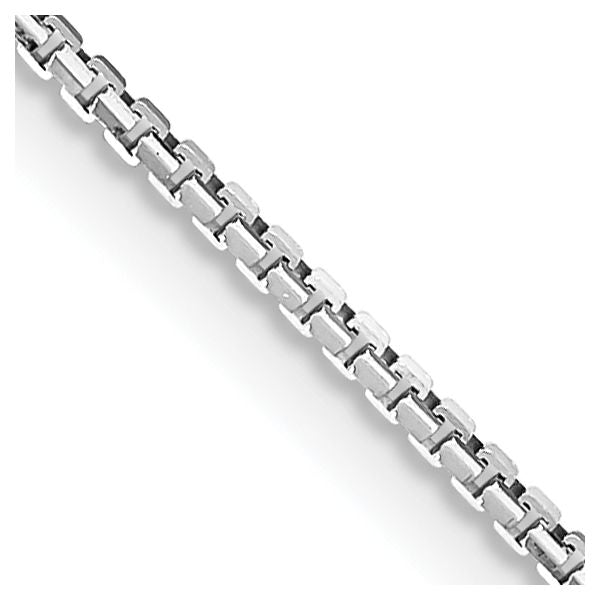 Leslie's 14K White Gold 1.10mm Concave Box Chain