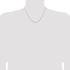 Leslie's 14K White Gold 1.10mm Concave Box Chain - Image 4