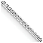 Leslie's 14K White Gold 1.10mm Concave Box Chain