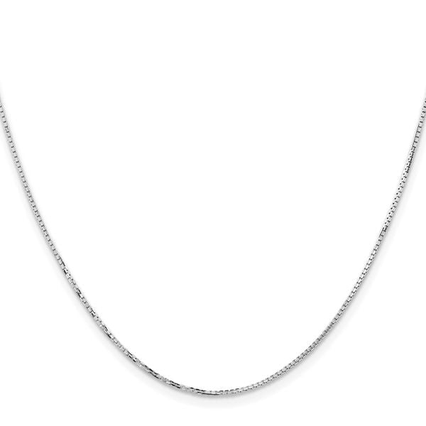 Leslie's 14K White Gold 1.10mm Concave Box Chain - Image 2