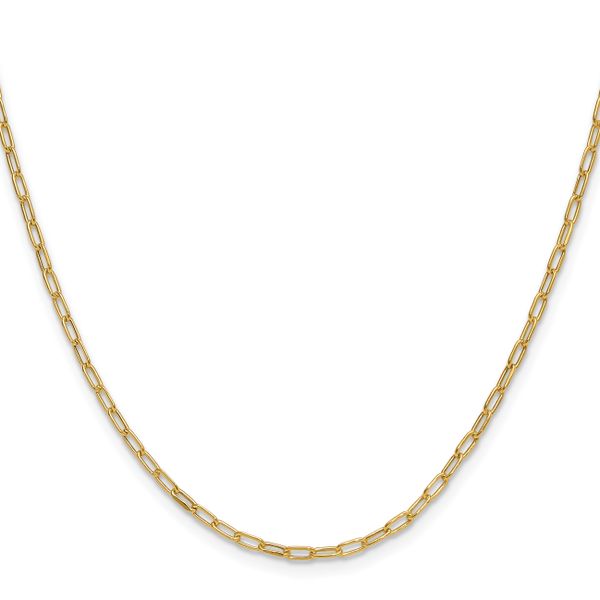 Leslie's 14k 2.2mm Semi-Solid Beveled D/C Paperclip Chain - Image 2
