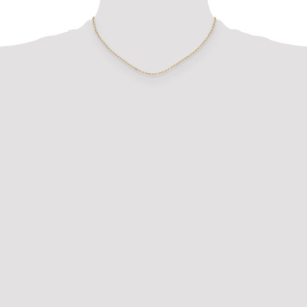 Leslie's 14k 2.2mm Semi-Solid Beveled D/C Paperclip Chain - Image 4