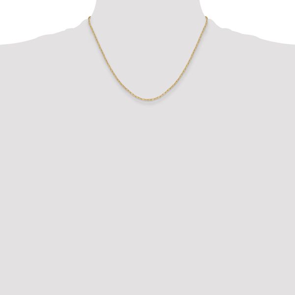 Leslie's 14k 2.2mm Semi-Solid Beveled D/C Paperclip Chain - Image 4