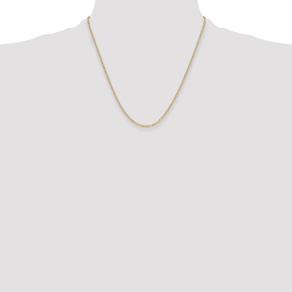 Leslie's 14k 2.2mm Semi-Solid Beveled D/C Paperclip Chain - Image 4