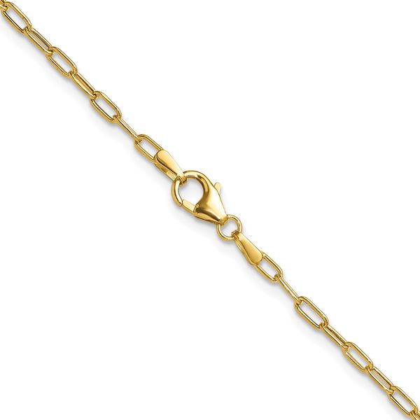 Leslie's 14k 2.2mm Semi-Solid Beveled D/C Paperclip Chain - Image 3