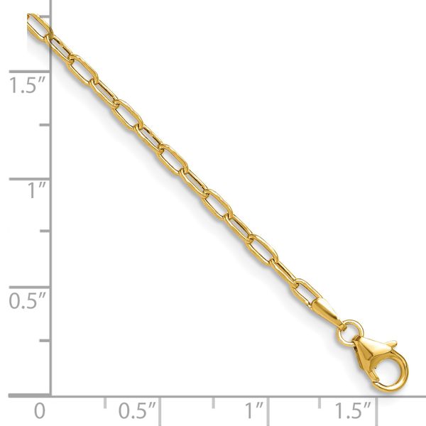 Leslie's 14k 2.2mm Semi-Solid Beveled D/C Paperclip Chain - Image 2