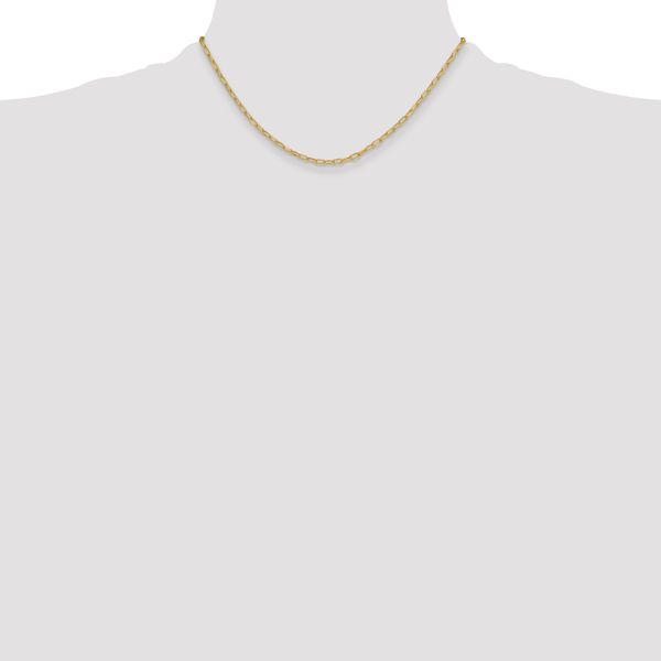 Leslie's 14k 3.0mm Semi-Solid Beveled D/C Paperclip Chain - Image 4