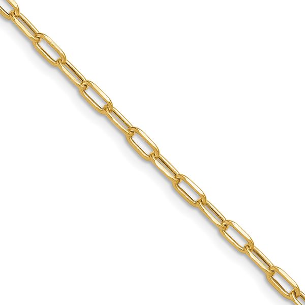 Leslie's 14k 3.0mm Semi-Solid Beveled D/C Paperclip Chain