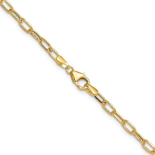 Leslie's 14k 3.0mm Semi-Solid Beveled D/C Paperclip Chain - Image 3
