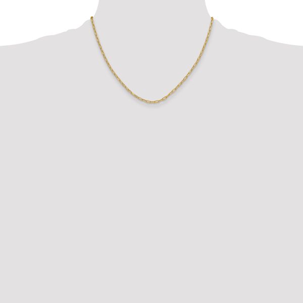 Leslie's 14k 3.0mm Semi-Solid Beveled D/C Paperclip Chain - Image 4