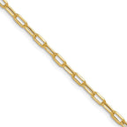 Leslie's 14k 3.0mm Semi-Solid Beveled D/C Paperclip Chain