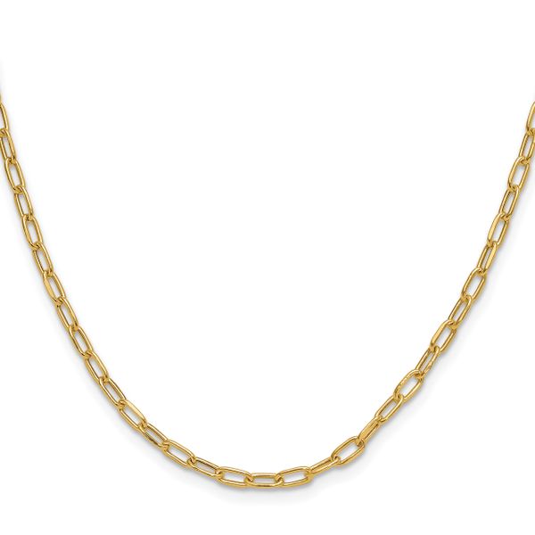Leslie's 14k 3.0mm Semi-Solid Beveled D/C Paperclip Chain - Image 2