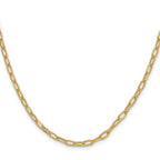 Leslie's 14k 3.0mm Semi-Solid Beveled D/C Paperclip Chain - Image 2