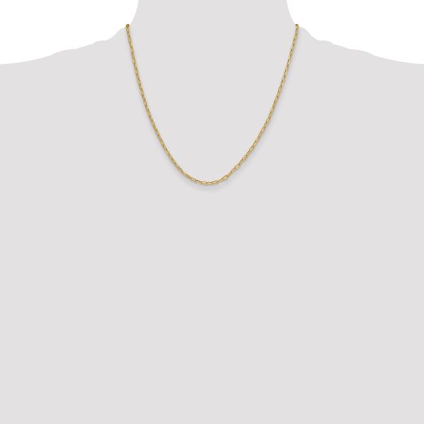 Leslie's 14k 3.0mm Semi-Solid Beveled D/C Paperclip Chain - Image 4