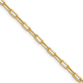Leslie's 14k 3.0mm Semi-Solid Beveled D/C Paperclip Chain