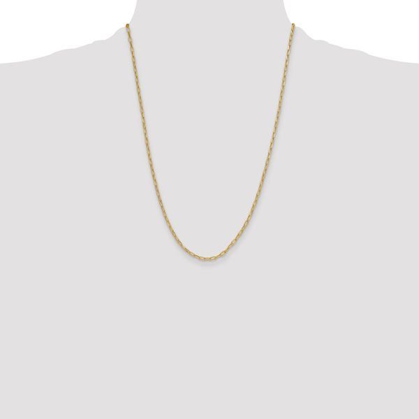 Leslie's 14k 3.0mm Semi-Solid Beveled D/C Paperclip Chain - Image 4