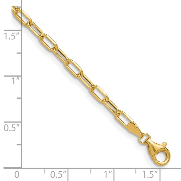 Leslie's 14k 3.0mm Semi-Solid Beveled D/C Paperclip Chain - Image 2