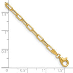 Leslie's 14k 3.0mm Semi-Solid Beveled D/C Paperclip Chain - Image 2