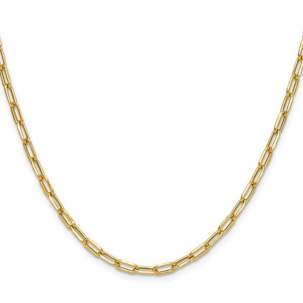 Leslie's 14k 3.7mm Semi-Solid Beveled D/C Paperclip Chain - Image 2