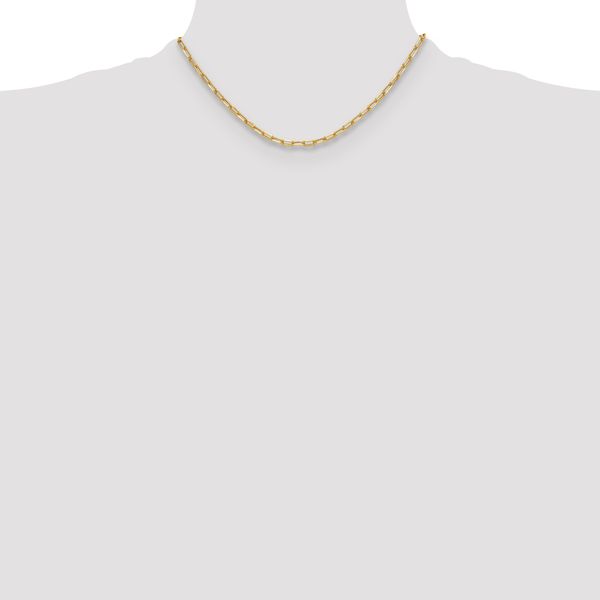 Leslie's 14k 3.7mm Semi-Solid Beveled D/C Paperclip Chain - Image 4