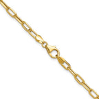Leslie's 14k 3.7mm Semi-Solid Beveled D/C Paperclip Chain - Image 3
