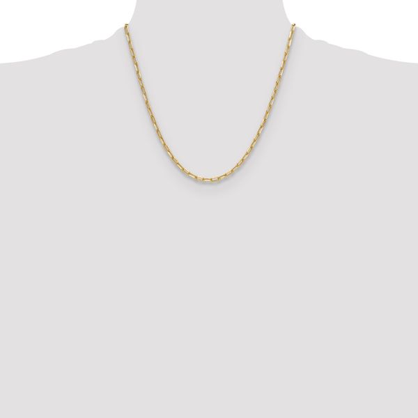 Leslie's 14k 3.7mm Semi-Solid Beveled D/C Paperclip Chain - Image 4