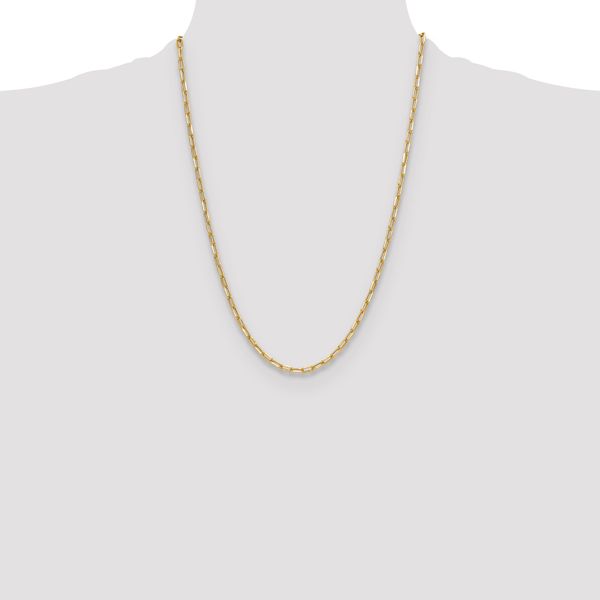 Leslie's 14k 3.7mm Semi-Solid Beveled D/C Paperclip Chain - Image 4