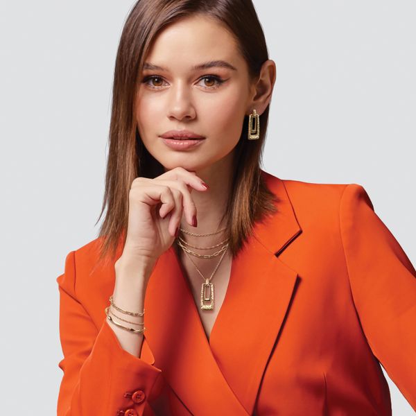 Leslie's 14k 3.7mm Semi-Solid Beveled D/C Paperclip Chain - Image 4