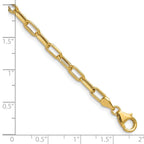 Leslie's 14k 3.7mm Semi-Solid Beveled D/C Paperclip Chain - Image 2