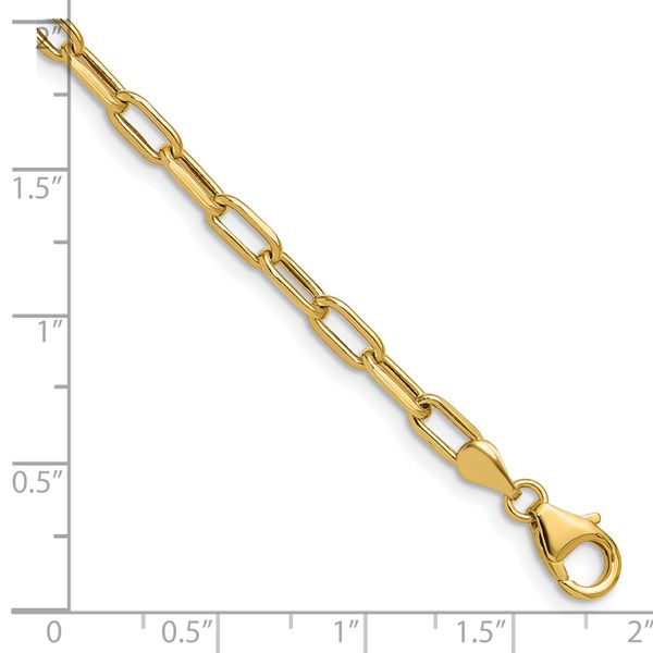 Leslie's 14k 3.7mm Semi-Solid Beveled D/C Paperclip Chain - Image 2