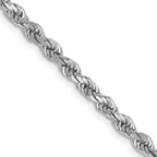 Leslie's 14K White Gold 2.75mm Diamond-Cut Rope Chain