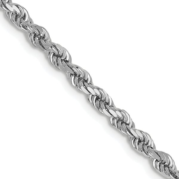 Leslie's 14K White Gold 2.75mm Diamond-Cut Rope Chain