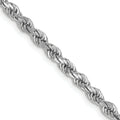 Leslie's 14K White Gold 2.75mm Diamond-Cut Rope Chain