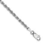 Leslie's 14K White Gold 2.75mm Diamond-Cut Rope Chain
