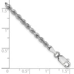 Leslie's 14K White Gold 2.75mm Diamond-Cut Rope Chain - Image 2