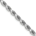 Leslie's 14K White Gold 3.25mm Diamond-Cut Rope Chain