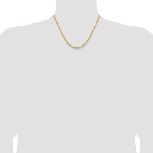 Leslie's 14K White Gold 3.25mm Diamond-Cut Rope Chain - Image 4